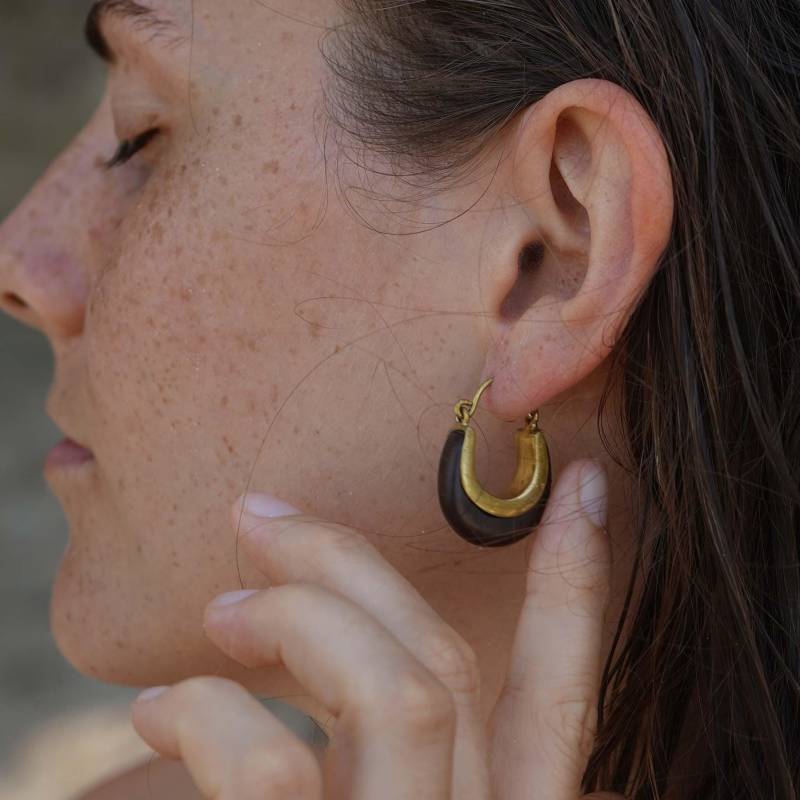 Ohrringe Mamertus Holz von UrbanBohoCraft