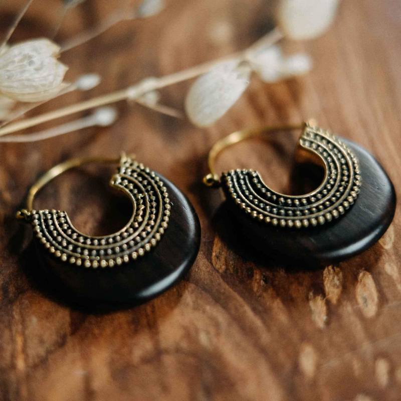 Ohrringe Tegan Holz Gold // Holzschmuck, Öko, Holzohrringe, Alternativ, Hippie, Boho, Mandala, Muster Ohrringe Tegan Holz Gold // Holzschmuck, Öko, Holzohrringe, Alternativ, Hippie, Boho, Mandala, Muster von UrbanBohoCraft