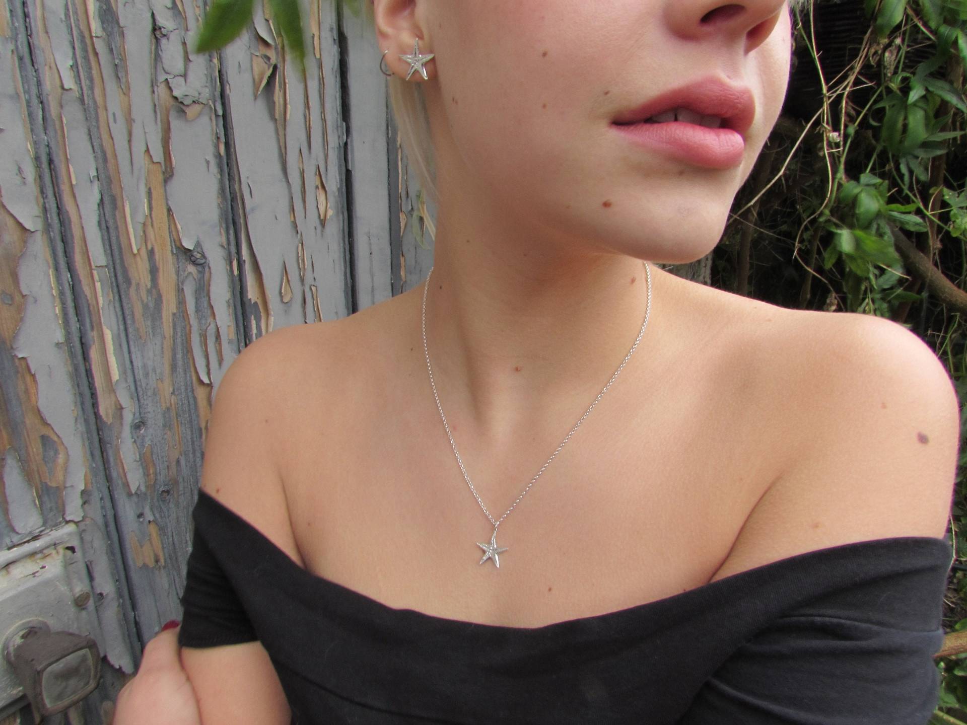 Sea Star Halskette | Seestern Anhänger Ozeanographie Studenten Geschenk Für Meeresliebhaber Recycelte Sterling Silber Meereskreatur Schmuck von UrbanFaerieOddities