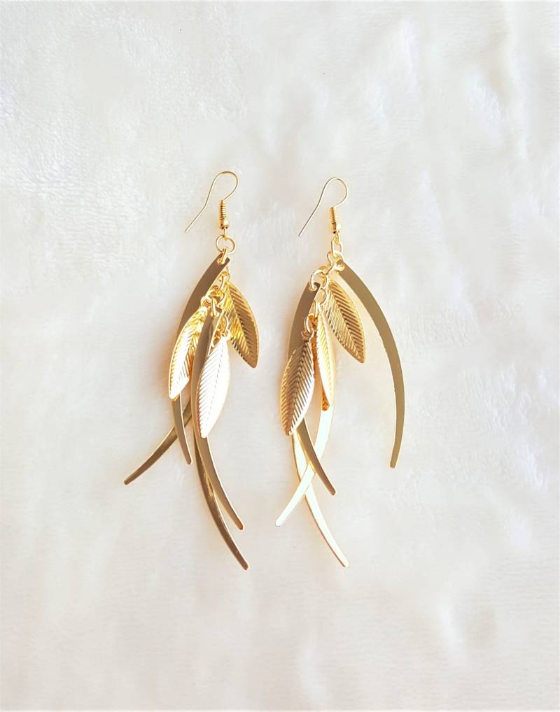 Blatt Baumeln Ohrringe Gold Oder Silber Ton Party Schmuck Blatt Baumeln Ohrringe Gold Oder Silber Ton Party Schmuck von UrbanFlairUS