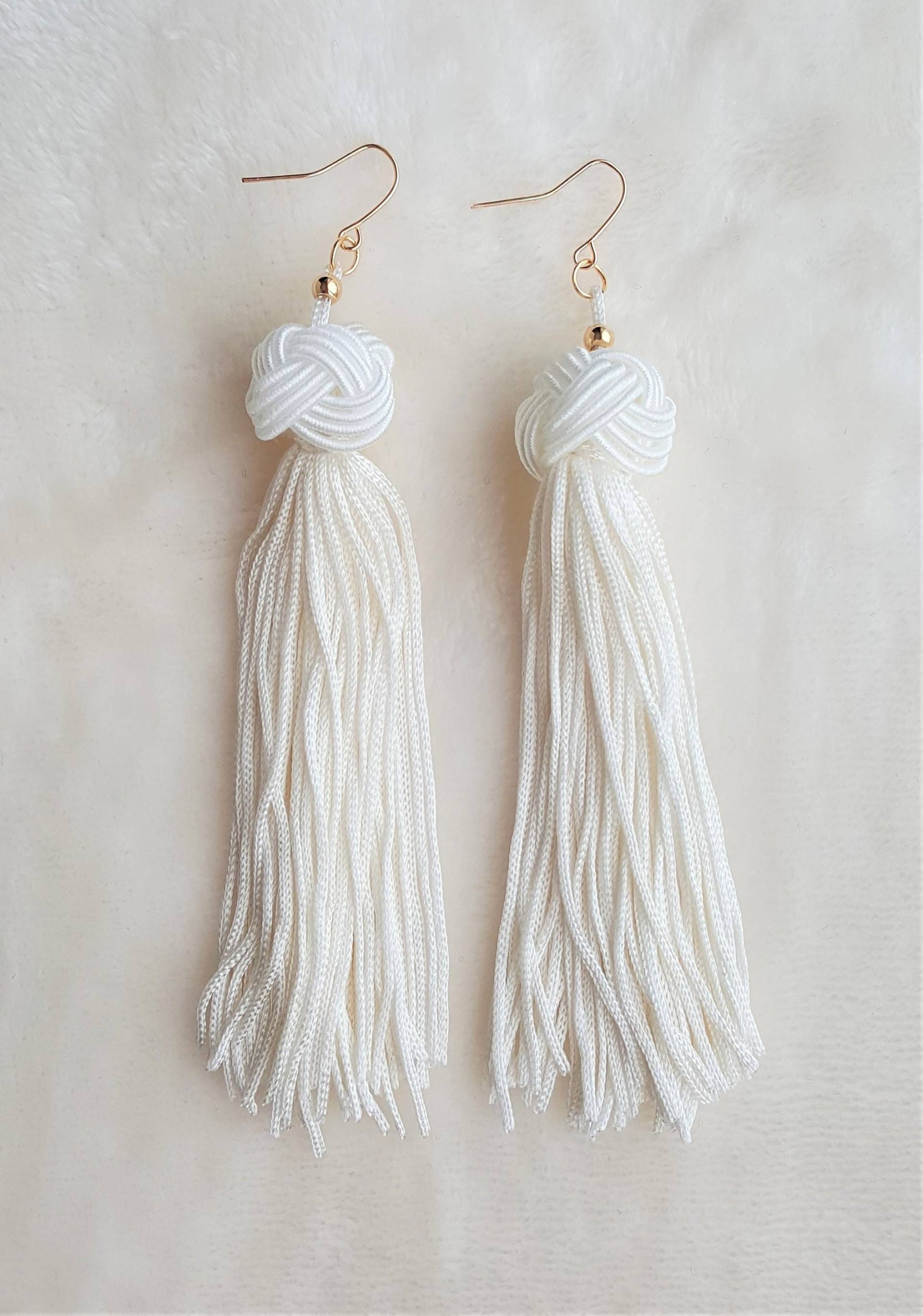Geknüpfte Quaste Burgund, Boho Ohrringe, Strand Schicke Mode Statement Jewery, Geschenke Für Sie Geknüpfte Quaste Burgund, Boho Ohrringe, Strand Schicke Mode Statement Jewery, Geschenke Für Sie von UrbanFlairUS