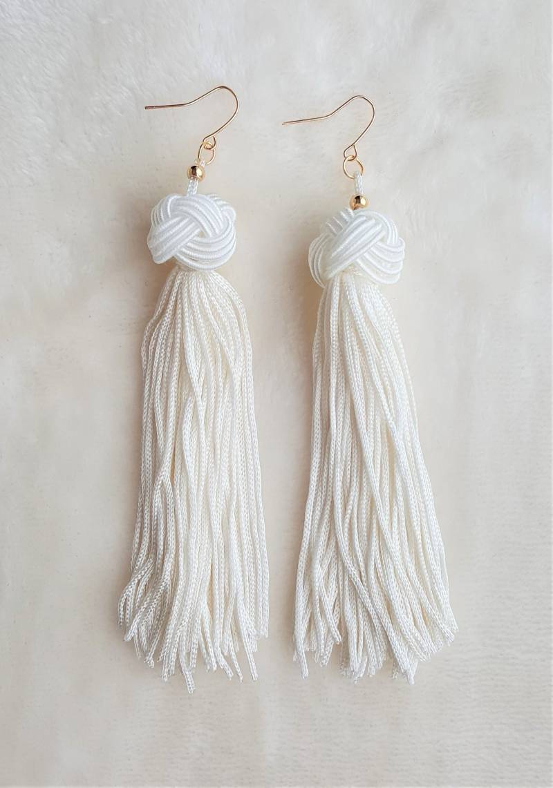 Geknüpfte Quaste Burgund, Boho Ohrringe, Strand Schicke Mode Statement Jewery, Geschenke Für Sie Geknüpfte Quaste Burgund, Boho Ohrringe, Strand Schicke Mode Statement Jewery, Geschenke Für Sie von UrbanFlairUS