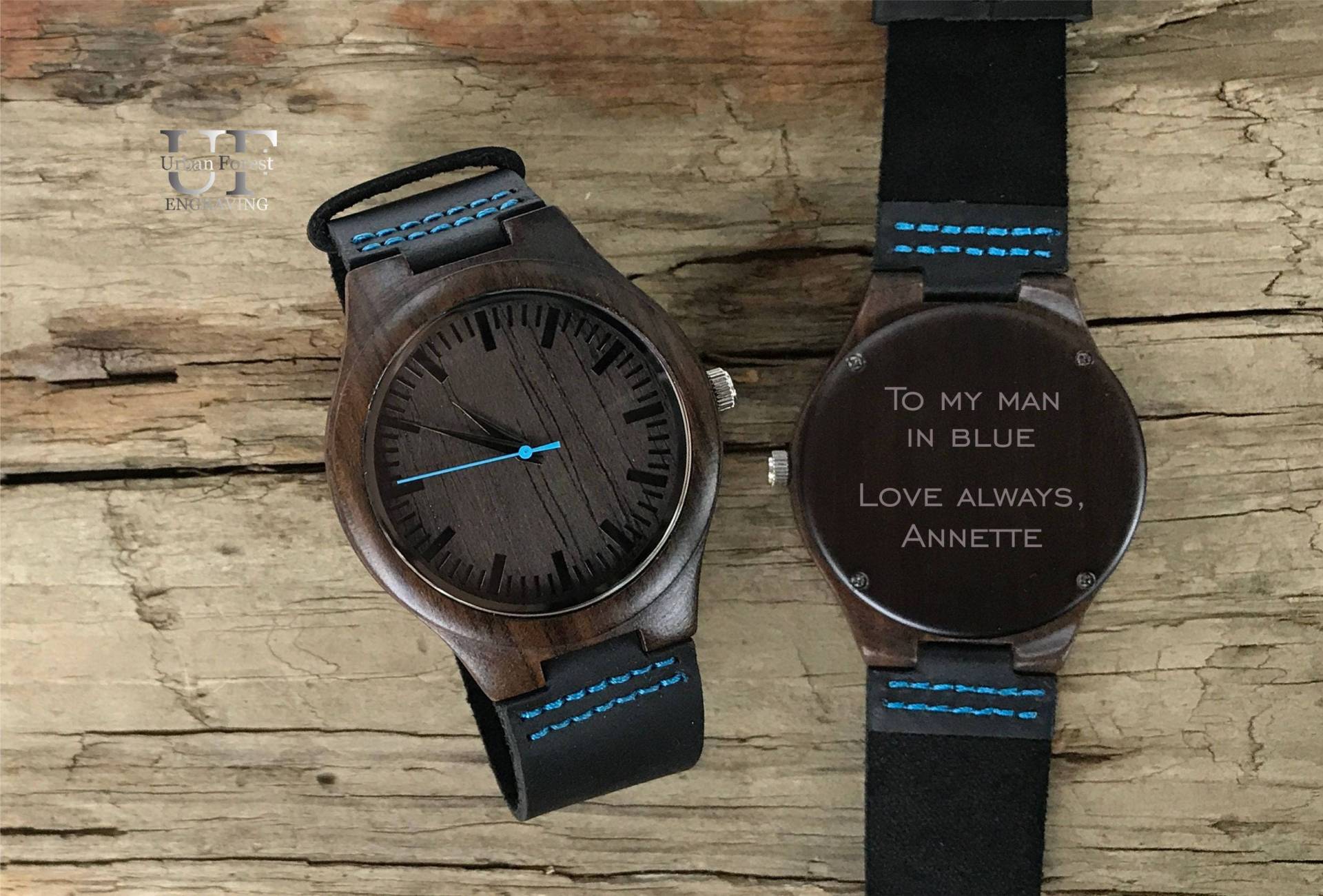 1. Jahrestag Geschenk, Geschenke Für Männer 2 Jahre Freund, Polizist Geschenk Personalisierte Herren Holzuhr 1. Jahrestag Geschenk, Geschenke Für Männer 2 Jahre Freund, Polizist Geschenk Personalisierte Herren Holzuhr von UrbanForestEngraving