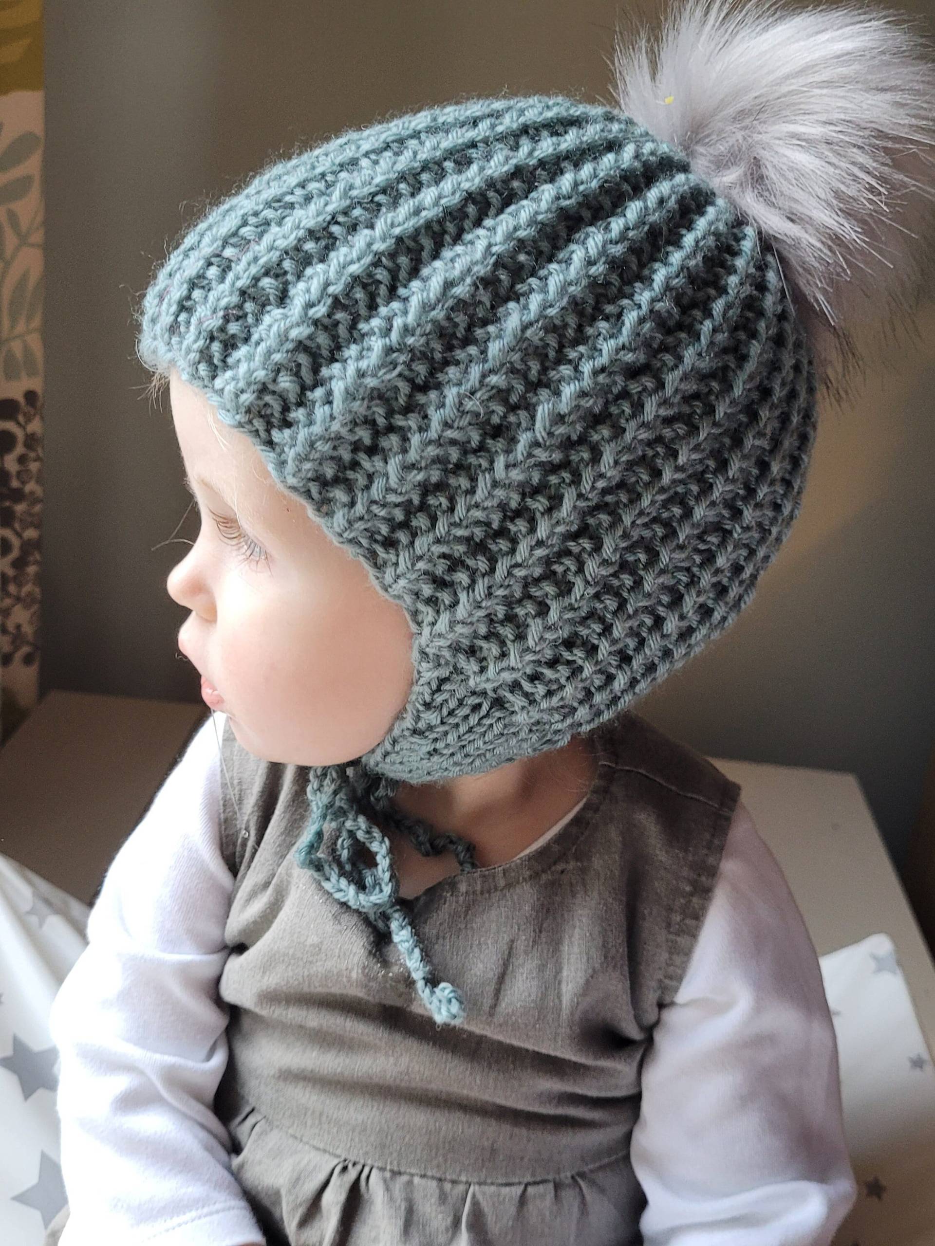 Handgestrickte Babymütze Aus 100% Merinowolle Handgestrickte Babymütze Aus 100% Merinowolle von UrbanGazelle