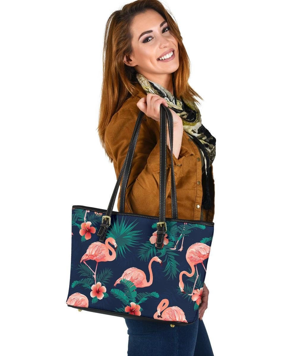 Flamingo Handtasche Schulterleder Doppelseitiger Druck Für Sie von UrbanGiftStore