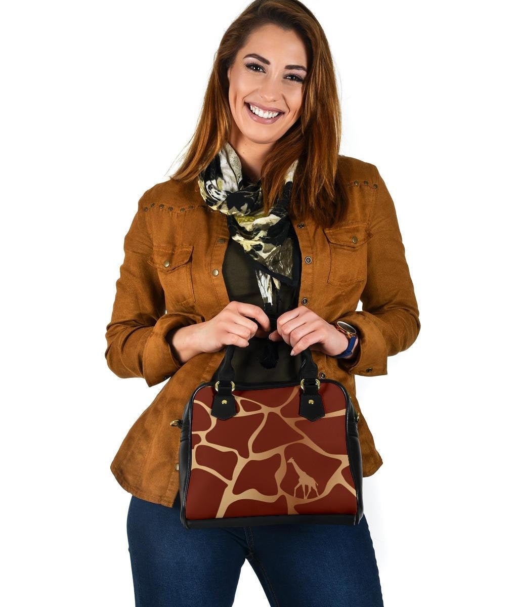 Giraffe Handtasche Schulterleder Doppelseitiger Druck Für Sie von UrbanGiftStore