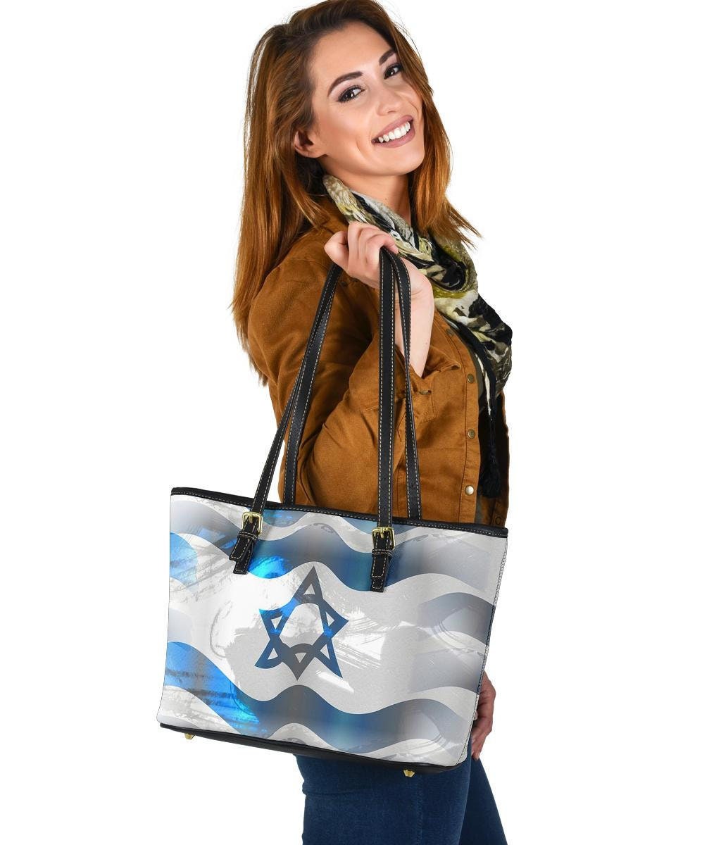 Israel Flagge Handtasche Schulter Leder Doppelseitiger Druck Für Sie von UrbanGiftStore