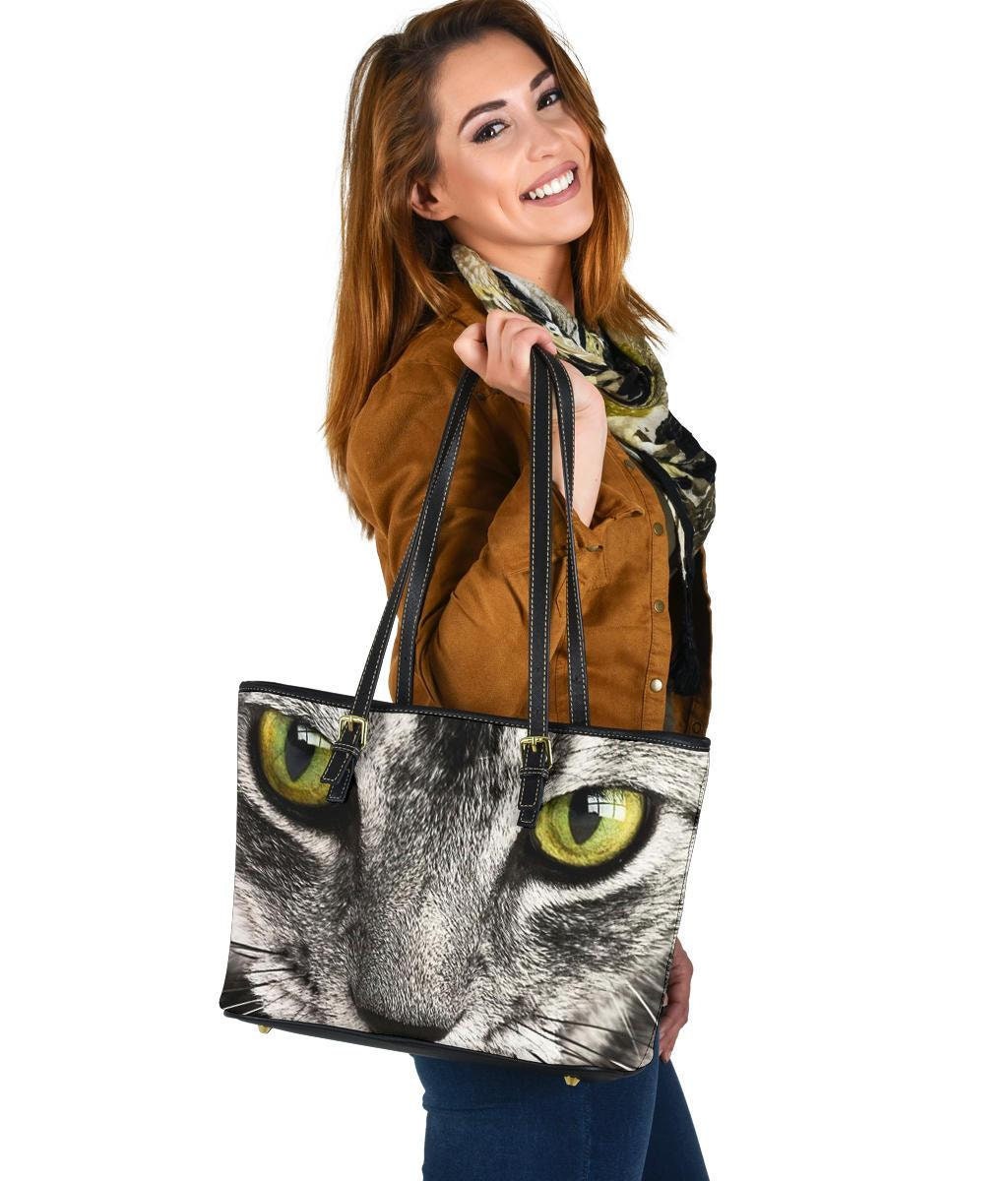 Katze Handtasche Leder Tragetasche Doppelseitiger Druck Für Sie von UrbanGiftStore