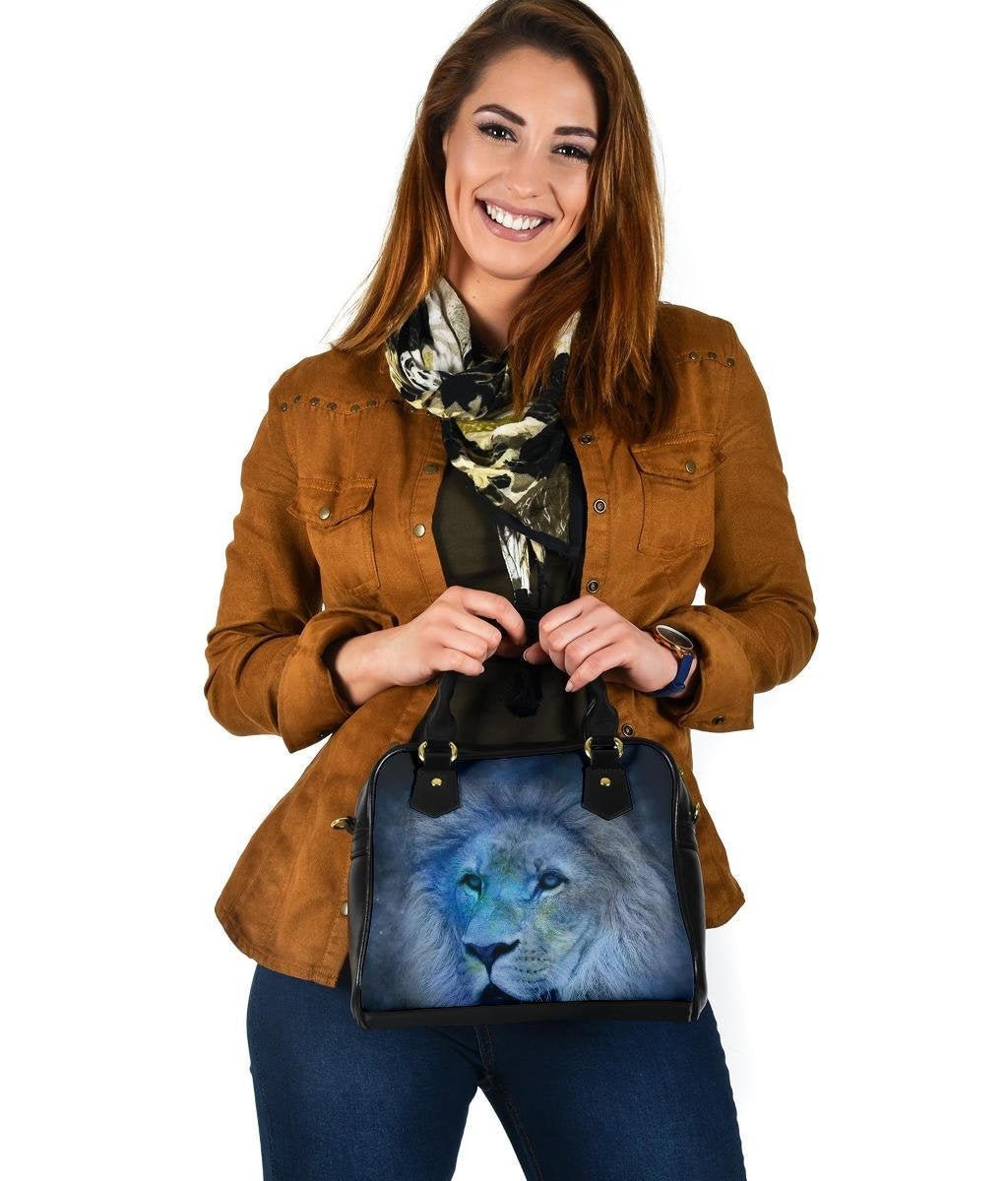 Löwe Handtasche Schulter Leder Doppelseitiger Druck Für Sie von UrbanGiftStore