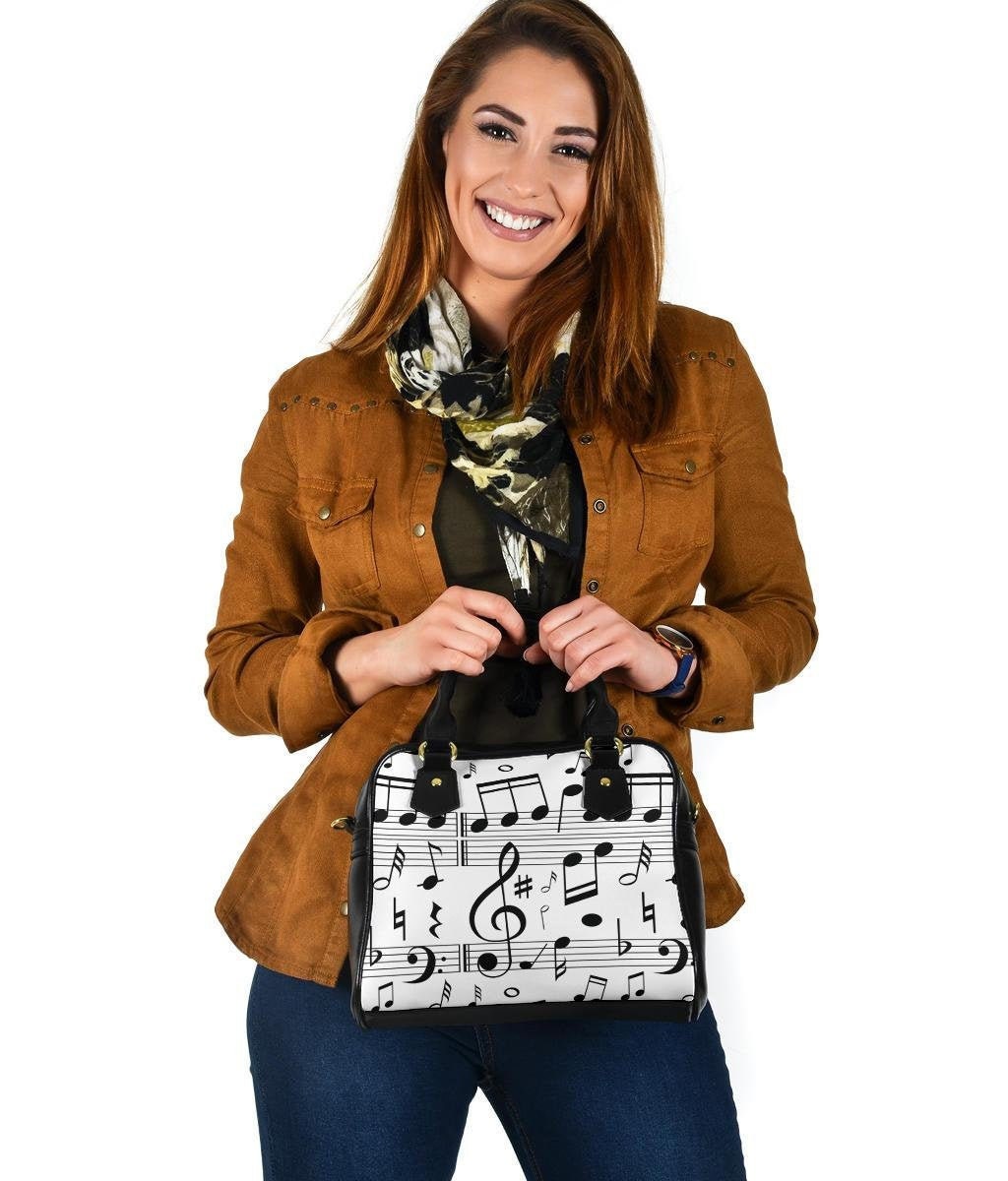 Musik Noten Handtasche Schulter Leder Doppelseitiger Druck Für Sie von UrbanGiftStore