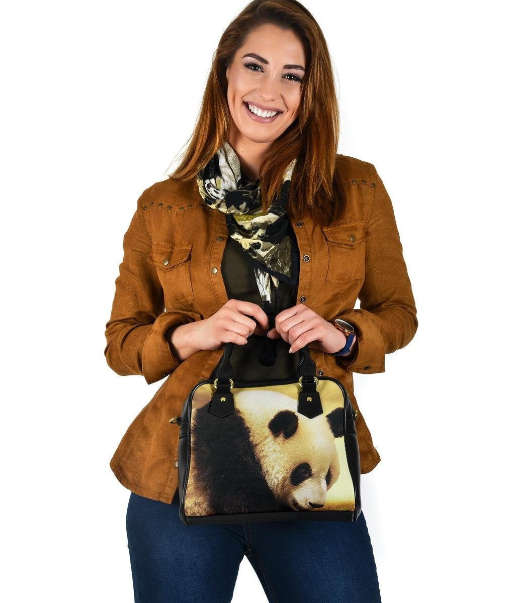 Pandabär Handtasche Schulterleder Doppelseitiger Druck Für Sie von UrbanGiftStore