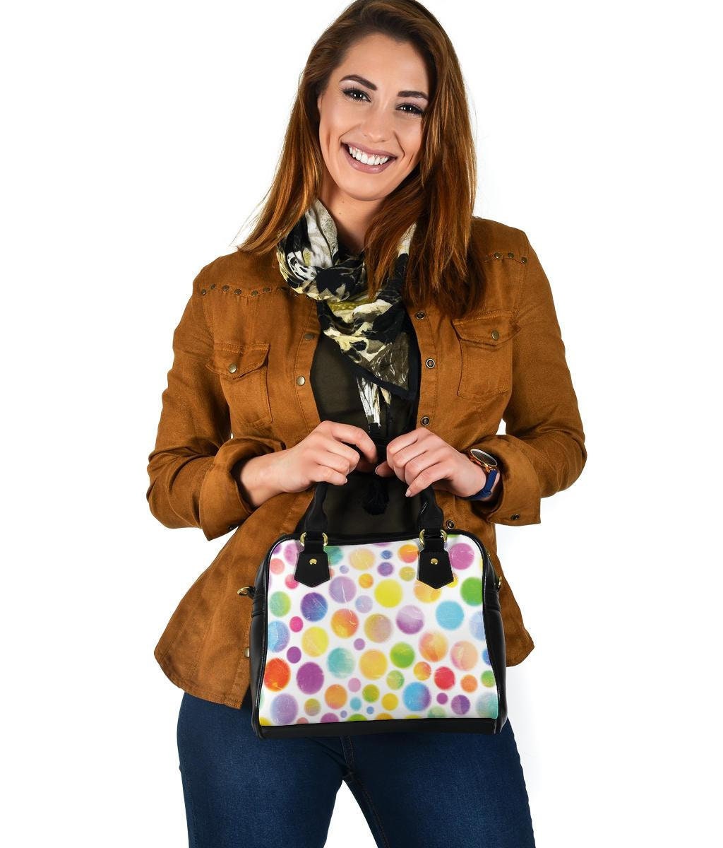 Polka Dots Handtasche Schulterleder Doppelseitiger Druck Für Sie von UrbanGiftStore