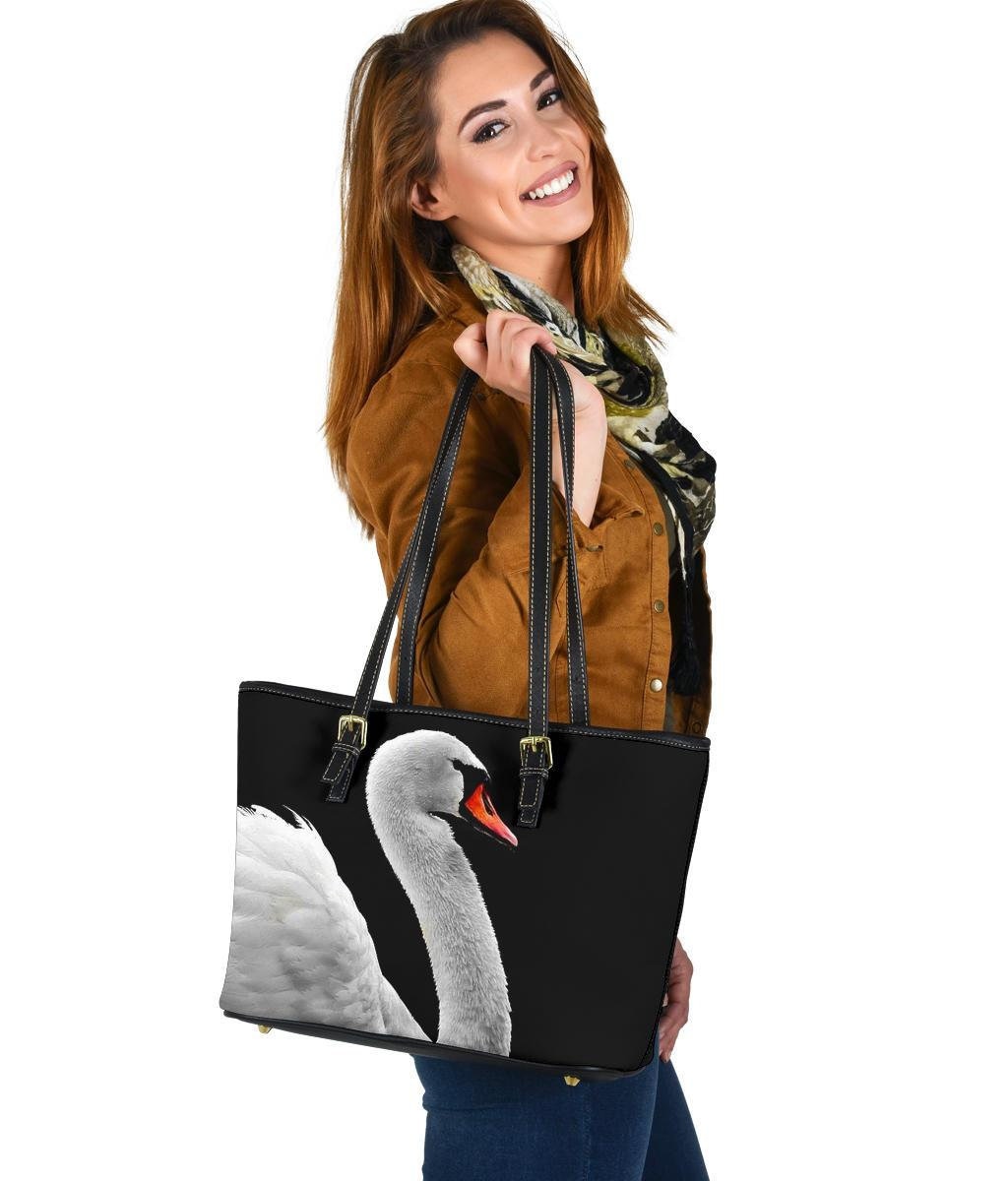 Schwan Handtasche Ledertasche Doppelseitiger Druck Für Sie von UrbanGiftStore