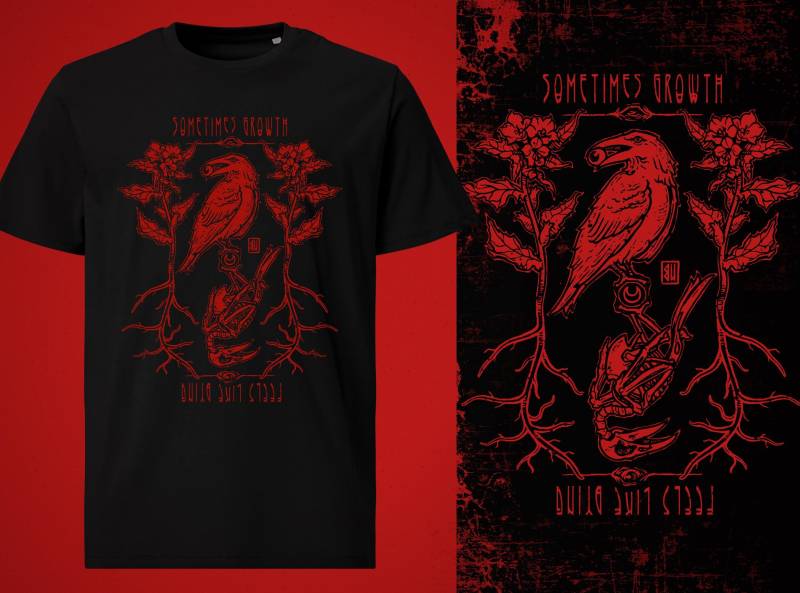 Crow Of Growth T-Shirt von UrbanMysticArt