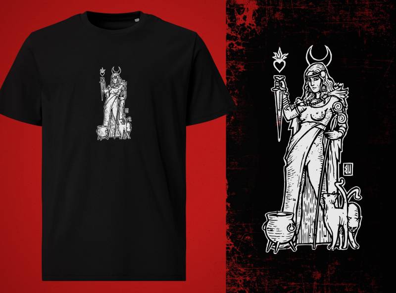 Freyja T-Shirt | White Print von UrbanMysticArt