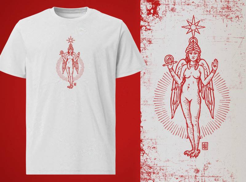 Ishtar T-Shirt | Black Print von UrbanMysticArt
