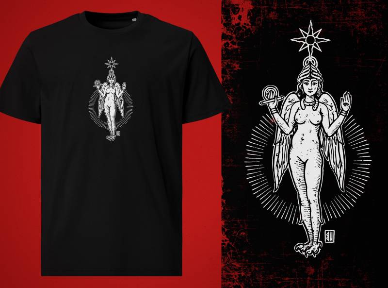 Ishtar T-Shirt | White Print von UrbanMysticArt