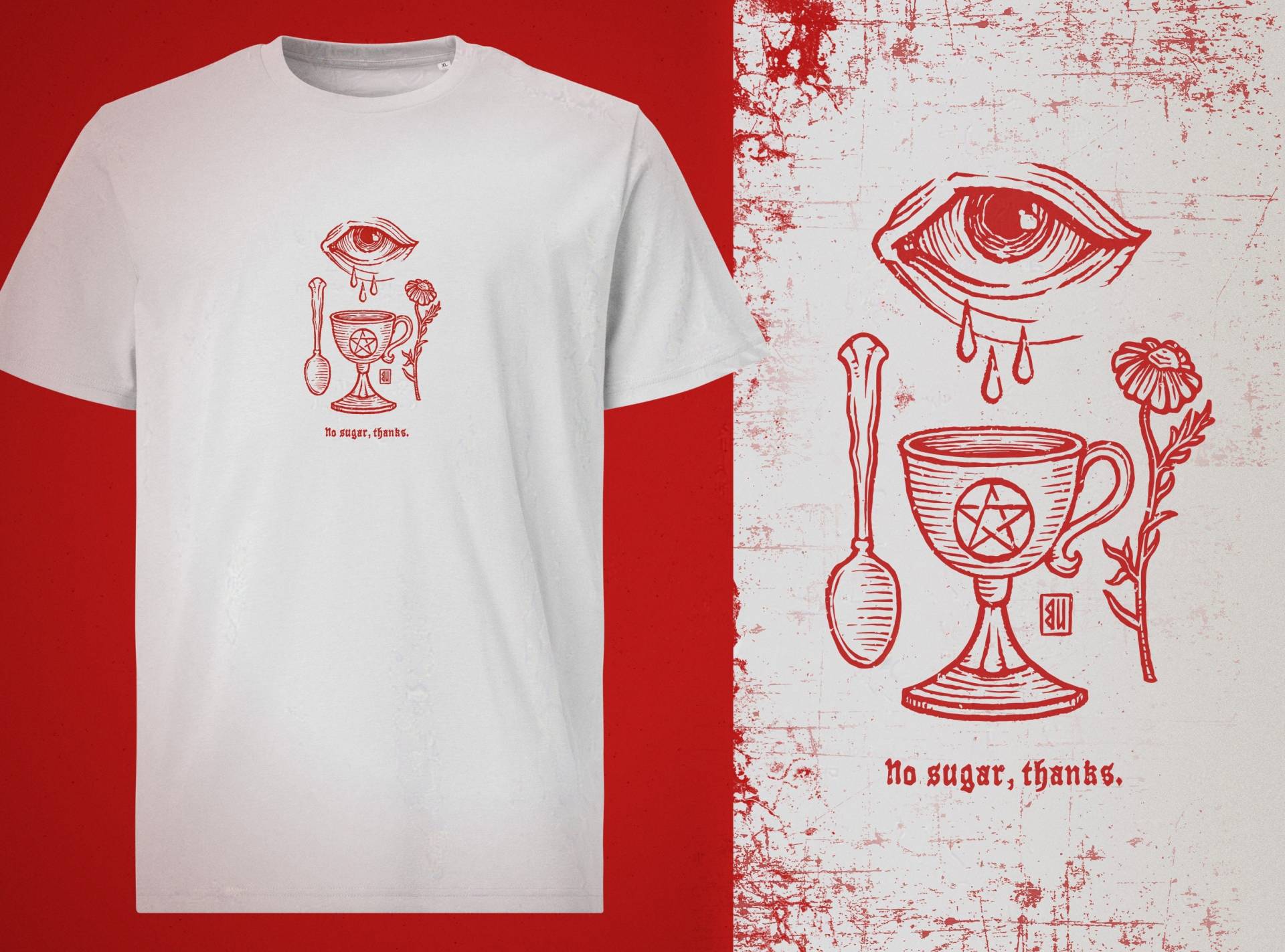 Tears Cup T-Shirt von UrbanMysticArt