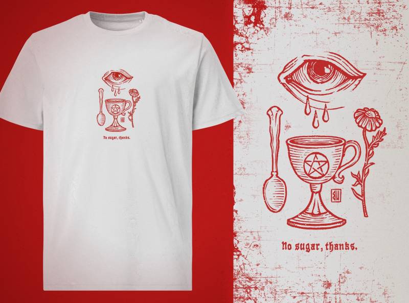 Tears Cup T-Shirt von UrbanMysticArt