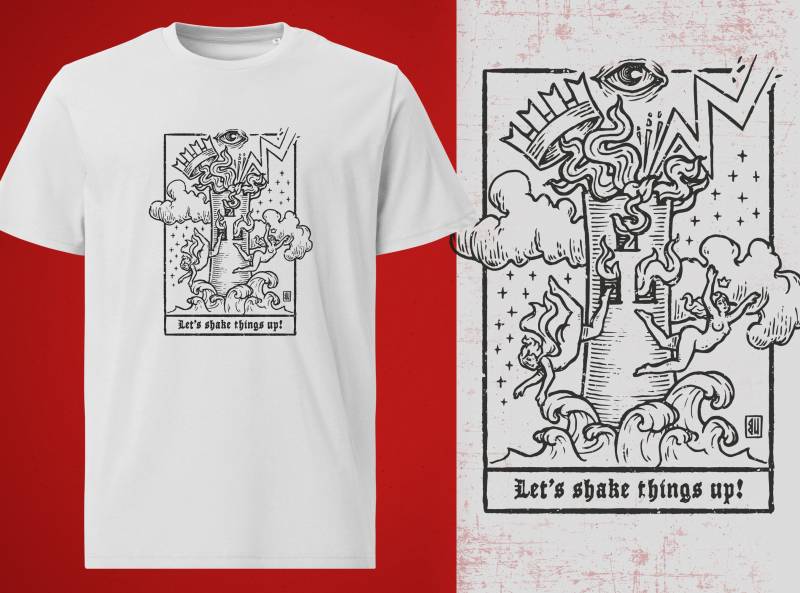 The Tower T-Shirt | Black Print von UrbanMysticArt