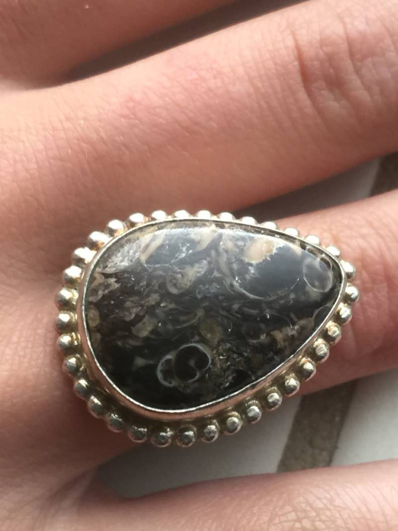 Brauner Achat Und .925 Silber Ring Brauner Achat Und .925 Silber Ring von UrbanRetroDesigns