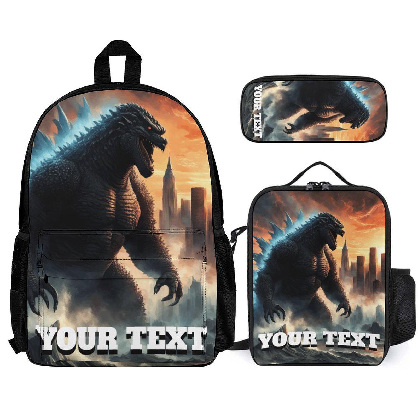 Backpack Dein Text Set Godzillas Personalisiert Rucksack Godzilla Lunch Box Ihr Name Pencil Case Gojira Bag Kaiju Backpack Dein Text Set Godzillas Personalisiert Rucksack Godzilla Lunch Box Ihr Name Pencil Case Gojira Bag Kaiju von UrbanShopEU