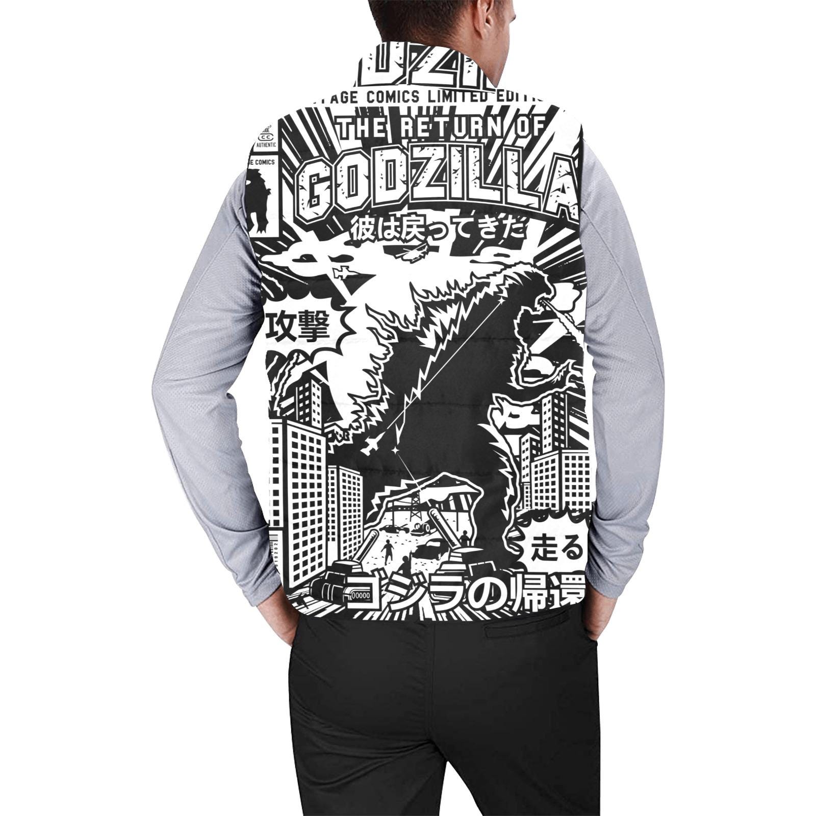Gepolsterte Weste Godzilla Gojira Kaiju von UrbanShopEU