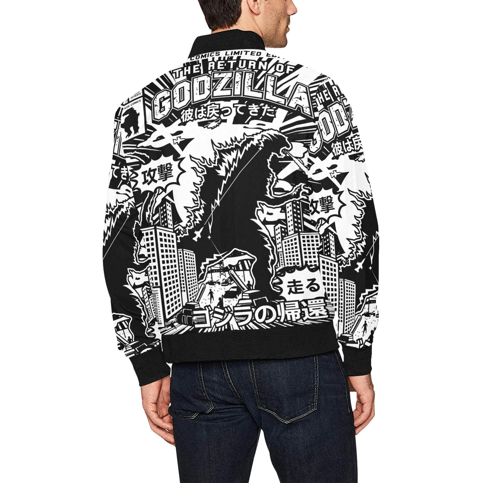 Godzilla Bomber Jacket With Pockets Gojira Kaiju Comics Retro Art Monster Godzillas von UrbanShopEU