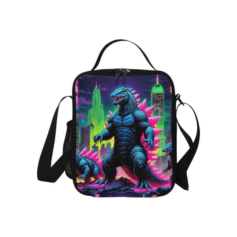 Isolierte Lunch Box Für Kinder Godzilla Gojira Kaiju Art Comics Neon Godzillas Monster Cartoon von UrbanShopEU