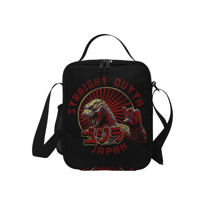 Isolierte Lunch Tasche Für Kinder Zum Umhängen Godzilla Gojira Kaiju Retro Vintage von UrbanShopEU