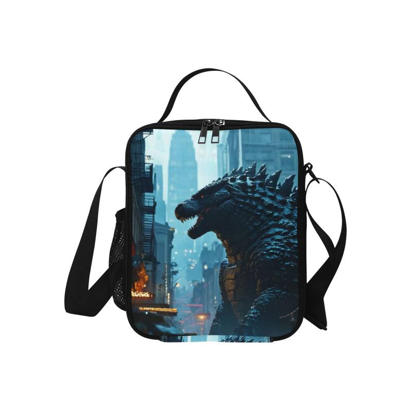 Isolierte Lunch Tasche Für Kinder Zum Umhängen Godzilla Gojira Kaiju von UrbanShopEU