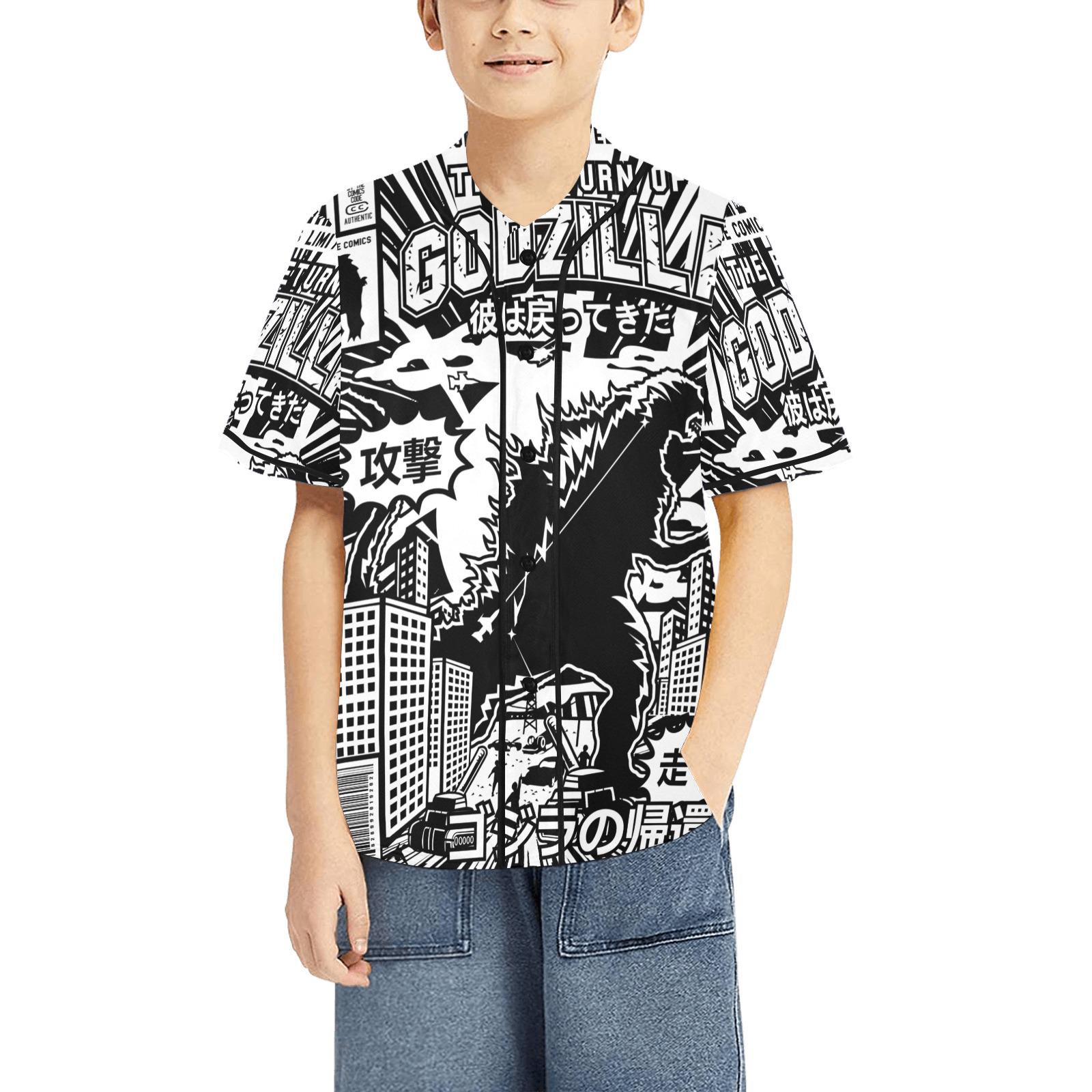 Kid's Basketball Jersey Godzilla Kaiju Gojira Tshirt von UrbanShopEU