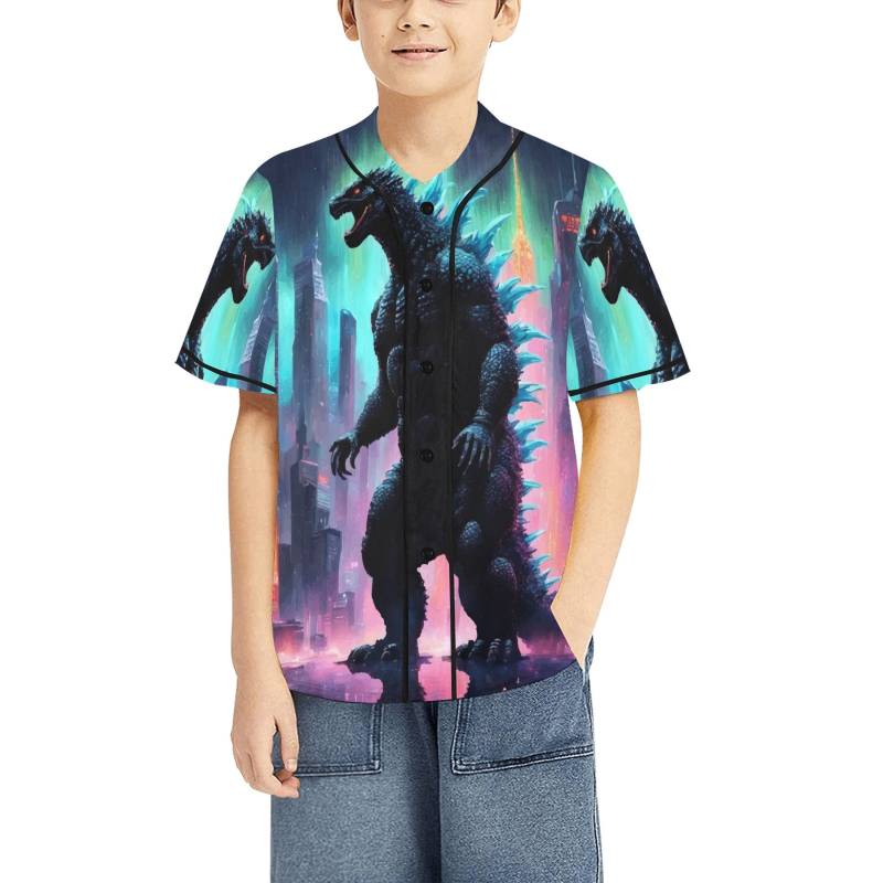 Kid's Basketball Jersey Godzilla Kaiju Gojira von UrbanShopEU