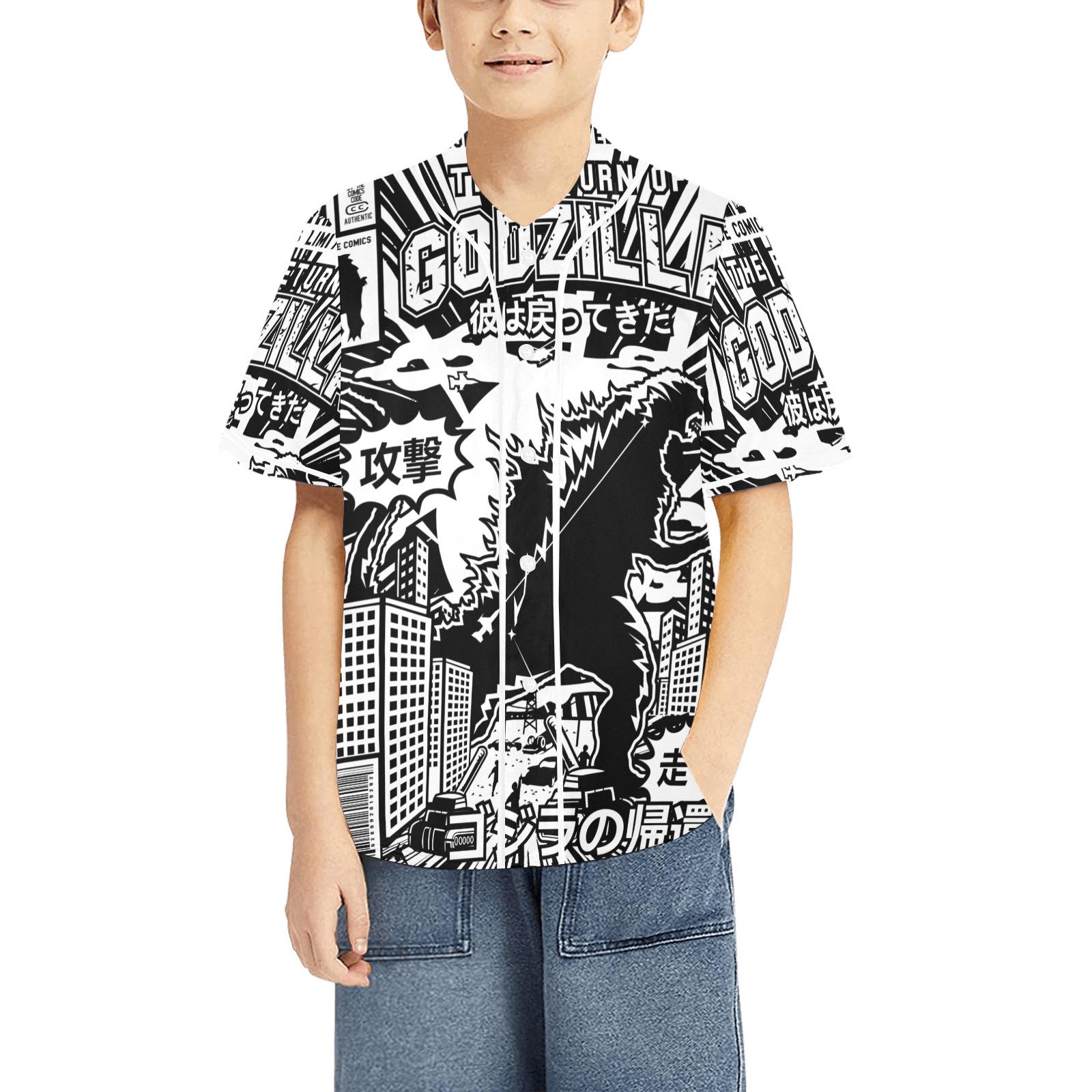 Kid's Basketball Jersey Godzilla Shirt Kaiju Gojira Tshirt von UrbanShopEU