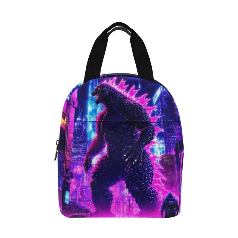 Lunch Tasche Godzilla Bag Kaiju Gojira Neon Cartoon von UrbanShopEU