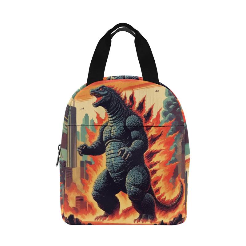 Lunch Tasche Godzilla Bag Kaiju Gojira Neon Cartoon von UrbanShopEU