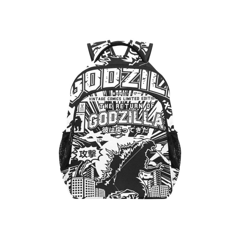 Schulrucksack Groß Handtasche Retro Godzilla Godzillas Gojira Kaiju Vintage von UrbanShopEU