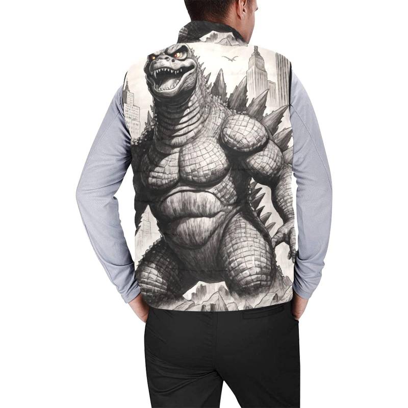 Weste Gepolsterte Godzilla Gojira Kaiju Bleistift von UrbanShopEU
