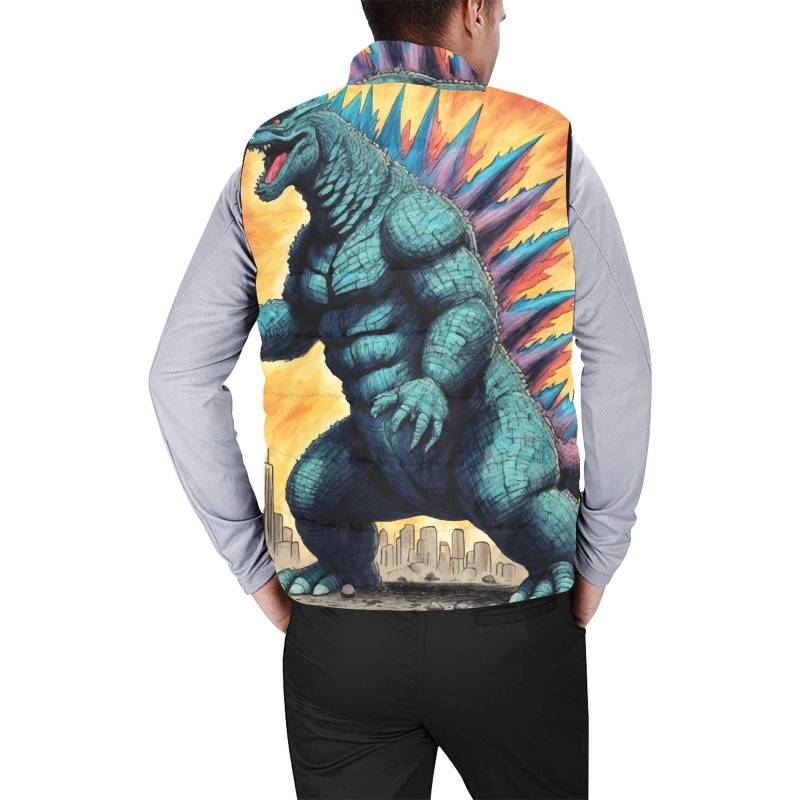 Weste Gepolsterte Godzilla Gojira Kaiju Buntstift Art von UrbanShopEU