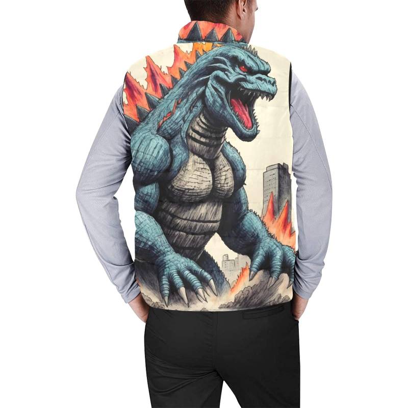 Weste Gepolsterte Godzilla Gojira Kaiju Buntstift von UrbanShopEU