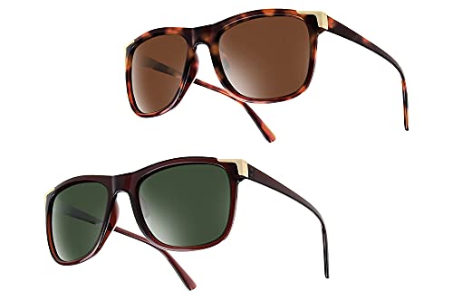 UrbanSky Sonnenbrille „Catherine“ - 2er-Pack Sonnenbrille Damen - polarisiert (Warm) von UrbanSky