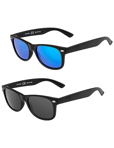 UrbanSky Sonnenbrille für Herren 2er-Pack, klassische Modelle (Mars) von Edison & King