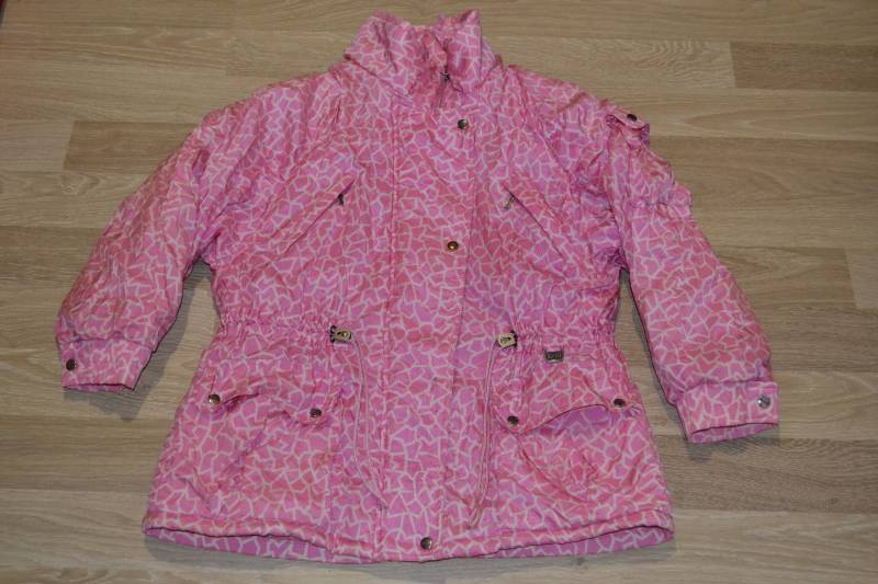 Vintage Rodeo Damen Skijacke Winter Neon Pink Ski Snowboard Gemusterter Mantel Hipster Sport Windbreaker Puffer Polar Gr. 14 | Us Xl von UrbanSpirits