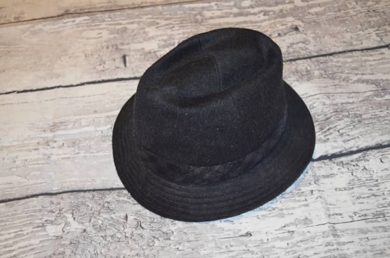 Vtg. Mayser Fedora Mütze Hellschwarz Hut Vintage Herren Kopfschmuck Faustmann Damen Wollmischung Made in Germany von UrbanSpirits
