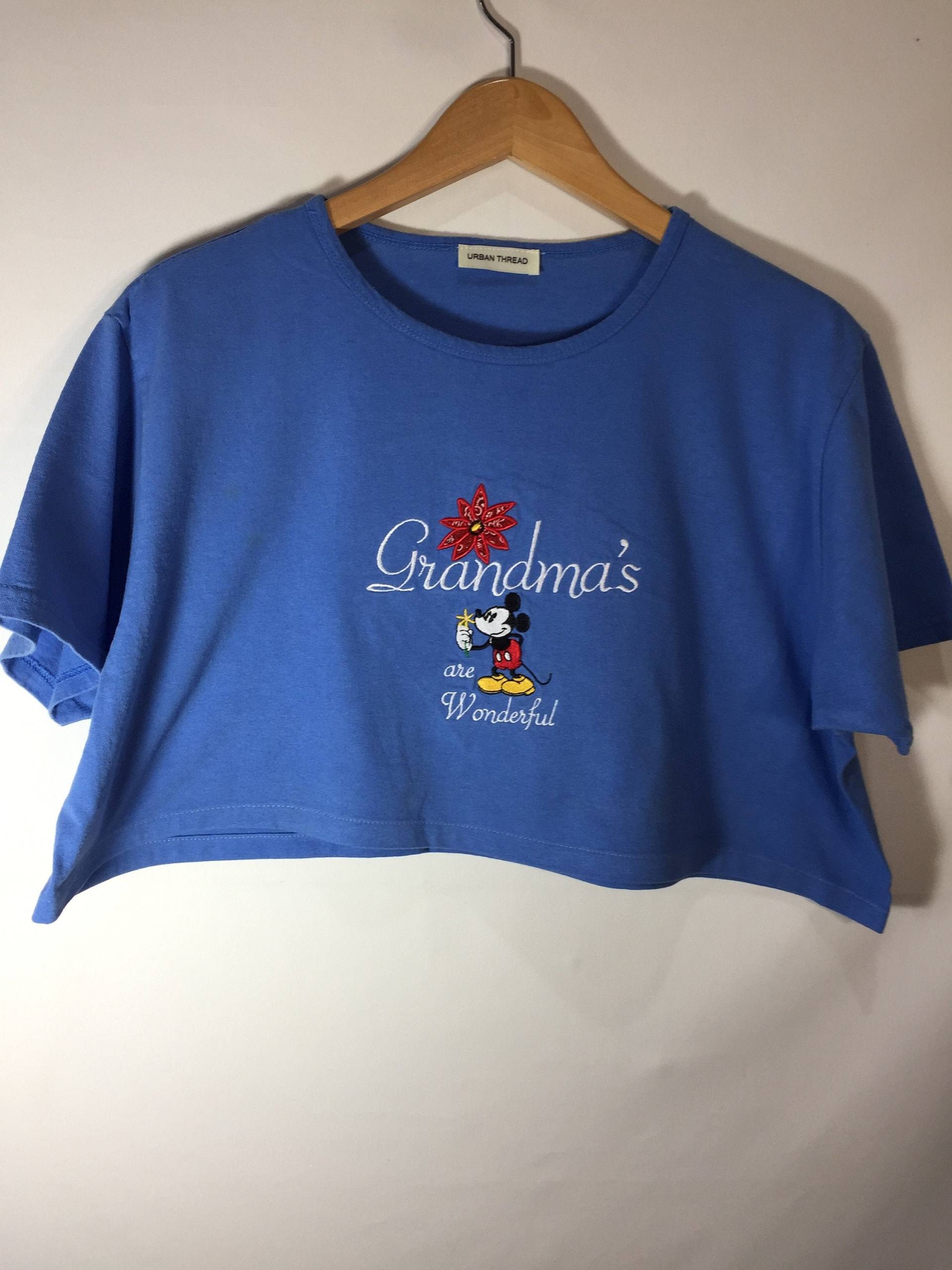 Large Grandmas Are Wonderful Mickey Mouse Cropped T-Shirt von UrbanThreadProject