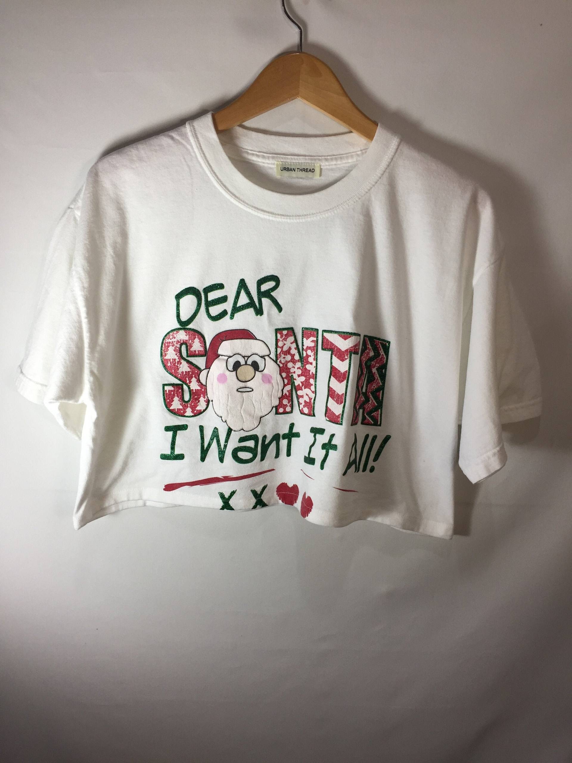 x-Large Dear Santa Cropped T-Shirt x-Large Dear Santa Cropped T-Shirt von UrbanThreadProject