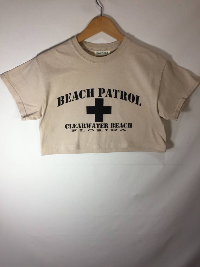 x-Small Clearwater Beach Patrol Cropped T-Shirt von UrbanThreadProject