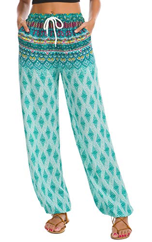 Urban CoCo Damen Blumendruck Boho Yoga Hose Haremshose Jogger Hose, #20, Klein von Urban CoCo