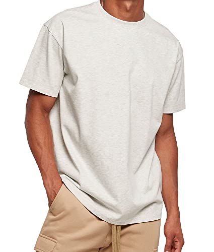 Urbandreamz Herren Heavy Oversized T-Shirt Lightgrey - L - von Urbandreamz