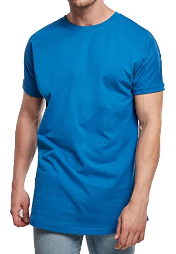 Urbandreamz Herren Long Shaped Turnup T-Shirt SportyBlue - 3XL - von Urbandreamz